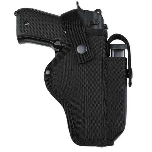Кобура поясна S&M для Beretta 92 з чохлом під магазин синтетична чорна 125 фото